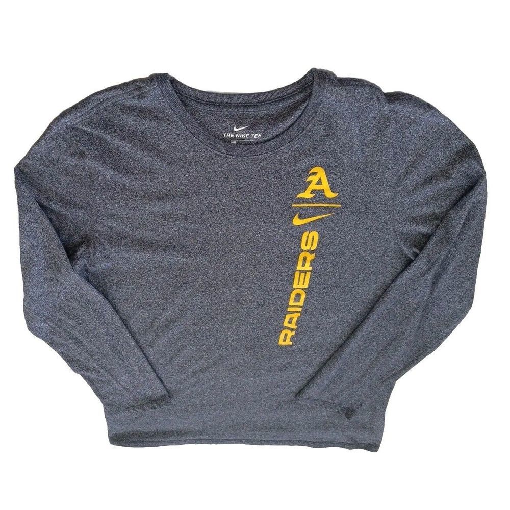 The Nike Tee Large Batik Long-sleeved Raiders Art Logo! Athletic Cut Pullover‎